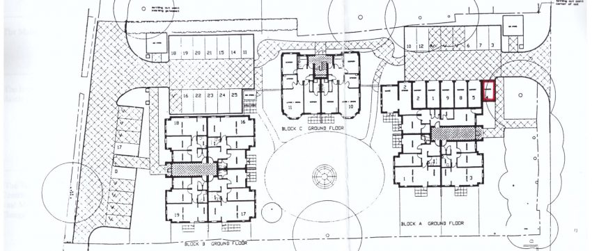 The original architects plan of Garden Mews from 1998.